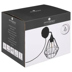 Applique murale Flave - métal et cuivre - noir - D19 cm - Atmosphera