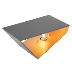 Applique murale Fold grise avec cuivre