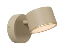 Applique murale GIAN en métal avec LED intégré - Taupe - Lucide