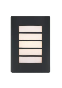 Applique murale Grandy E27 40W IP44 GoodHome gris anthracite