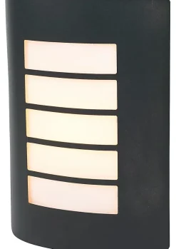 Applique murale Grandy E27 40W IP44 GoodHome gris anthracite