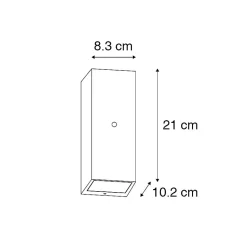 Applique murale gris foncé avec 2 lumières IP44 avec détecteur de mouvement - Baleno