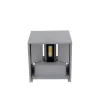 Applique Murale Grise LED 12W IP54 Carré - Blanc Chaud 2300K - 3500K - SILAMP