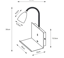 Applique murale GU10 7W IP20 noir - Markslöjd - Cuarto