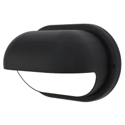 Applique murale Helmet LED intégrée 650lm 12W IP44 GoodHome noir