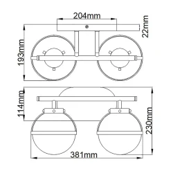 Applique murale Hollis 3 lumières