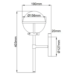 Applique murale Hollis 1 lumière