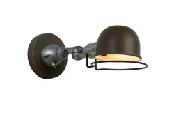 Applique murale HONORE en métal avec 1xE14 - Rouille - Lucide