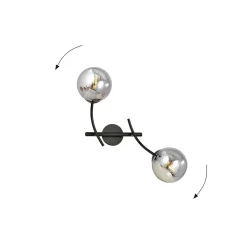 Applique murale HUNTER K2 BLACK/GRAFIT, Emibig Lighting, Fabriqué en EU