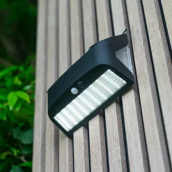 Applique murale hybride Solaire / USB, 700 Lumens, IP54, 3 modes d'éclairage, 10h d'autonomie avec détecteur de mouvement