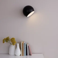 Applique murale incandescent Zosca GoodHome E27 noir mat