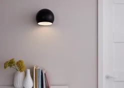 Applique murale incandescent Zosca GoodHome E27 noir mat