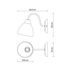 Applique murale incandescent Saucats GoodHome E27 or
