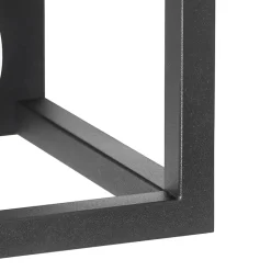 Applique murale industrielle noire avec étagère 2 lumières - Cage Rack