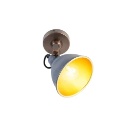 Applique murale industrielle en béton avec cuivre réglable - Liko