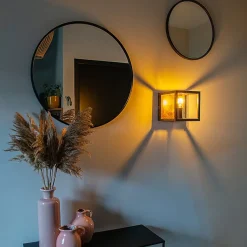 Applique murale industrielle rouille - Cage