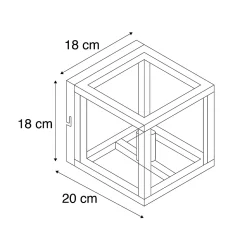 Applique murale industrielle rouille - Cage