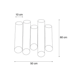 Applique murale industrielle en laiton 10 lumières - Whistle