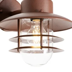 Applique murale industrielle rouille IP44 - Shell