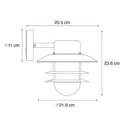 Applique murale industrielle rouille IP44 - Shell