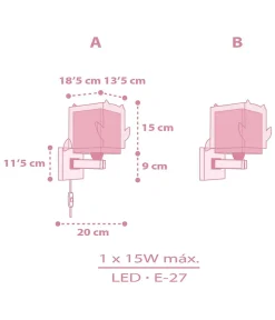 Applique Murale infantil Little Pink Owl