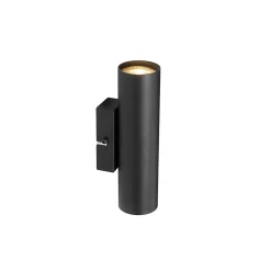 Applique murale intelligente moderne noire avec 2 GU10 Wifi - Jeana