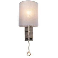 Applique murale intelligente en acier avec abat-jour gris, avec Wifi A60 - Stacca