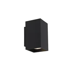 Applique murale intelligente moderne noire avec 2 WiFi GU10 - Sandy