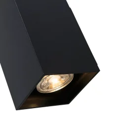 Applique murale intelligente moderne noire avec 2 WiFi GU10 - Sandy