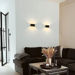 Applique murale intelligente noire 24 cm avec 2 Wifi G9 - Otan