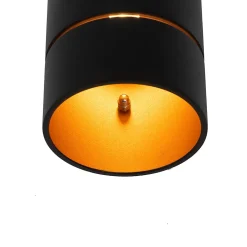 Applique murale intelligente noire avec intérieur doré, avec Wi-Fi G9 - Ria