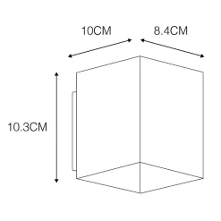 Applique murale intelligente noire et dorée carrée avec Wifi G9 - Sola