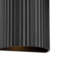 Applique murale intérieur Undula métal noir H.18cm IP20 GU10 10W Brilliant