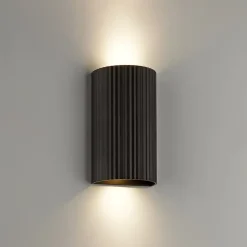 Applique murale intérieur Undula métal noir H.18cm IP20 GU10 10W Brilliant