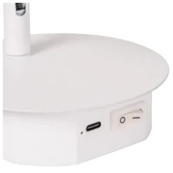 Applique murale intérieur LED rotative rechargeable Jolijn métal blanc IP20 145lm 2W Ø.10,2 cm Lucide