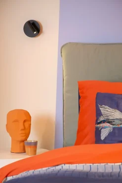 Applique murale intérieur LED rotative rechargeable Jolijn métal noir IP20 145lm 2W Ø.10,2 cm Lucide