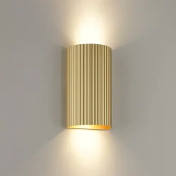 Applique murale intérieure Undula métal doré H.18cm IP20 GU10 10W Brilliant