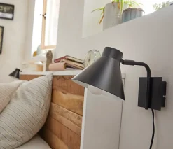 Applique murale intérieure noire E27 IP20 GoodHome Masoala