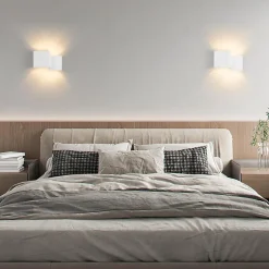 Applique Murale Intérieure Moderne en Plâtre G9 - Éclairez Votre Chambre, Couloir ou Escalier