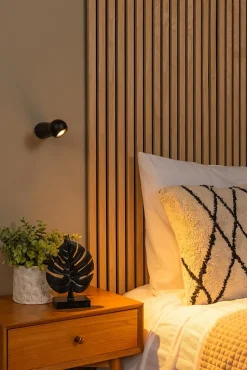 Applique murale IPSOS en aluminium avec LED intégré - Noir - Lucide