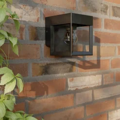 Applique murale Ironbark E27 25W IP54 Goodhome noir