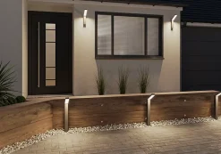 Applique murale Kalari LED intégrée 1200lm 23W IP54 GoodHome gris anthracite