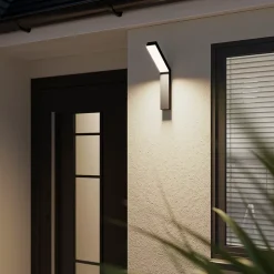 Applique murale Kalari LED intégrée 1200lm 23W IP54 GoodHome gris anthracite