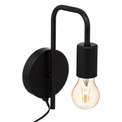 Applique murale Keli - métal et cuivre - noir - D12 cm - Atmosphera