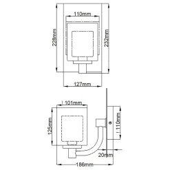 Applique murale Kolt 1 lumière