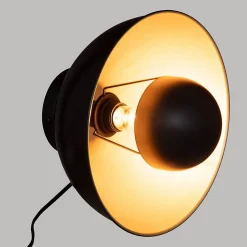 Applique murale "Lahti" - métal - noir et doré - D29 cm - Atmosphera