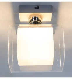 Applique murale lampe design intérieur en verre et nickel Compatible LED G9