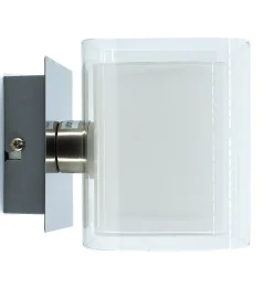 Applique murale lampe design intérieur en verre et nickel Compatible LED G9