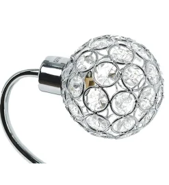 Applique murale lampe intérieur en verre chromé Compatible LED