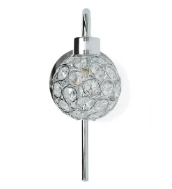 Applique murale lampe intérieur en verre chromé Compatible LED